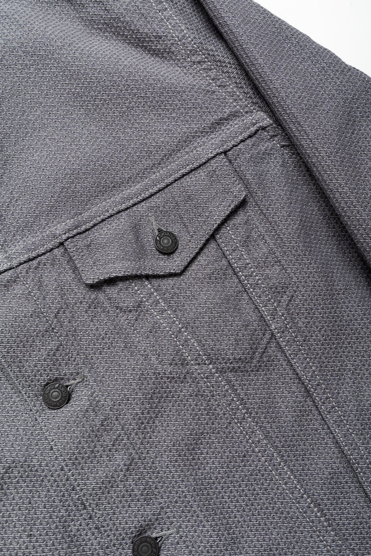 Sashiko Type 3 Jacket - Heather Grey x Black - 7