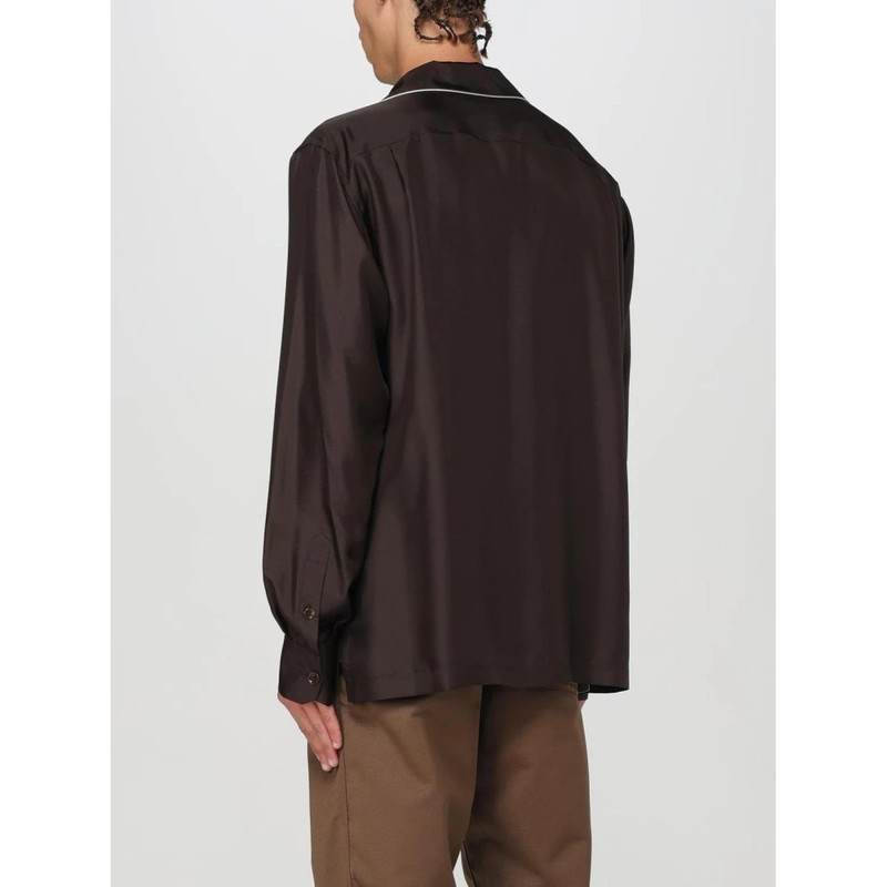 Dolce & Gabbana BROWN SILK RELAXED FIT SHIRT outlook