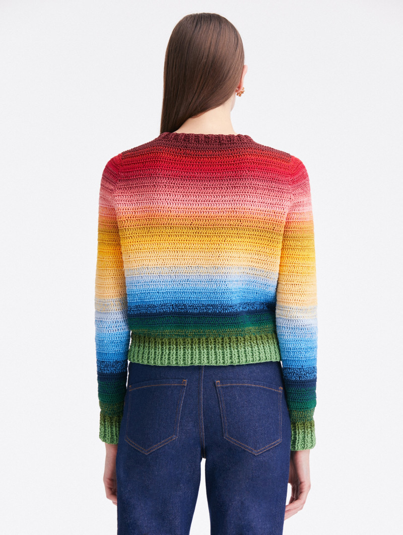 RAINBOW OMBRÉ CROCHET PULLOVER 3