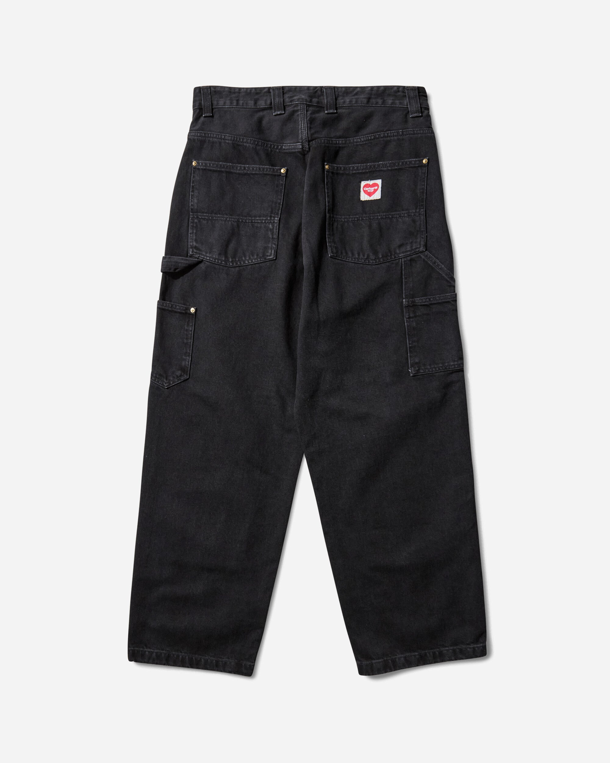 Men's Nash Double Knee Pants Black (Stone Washed) - 2
