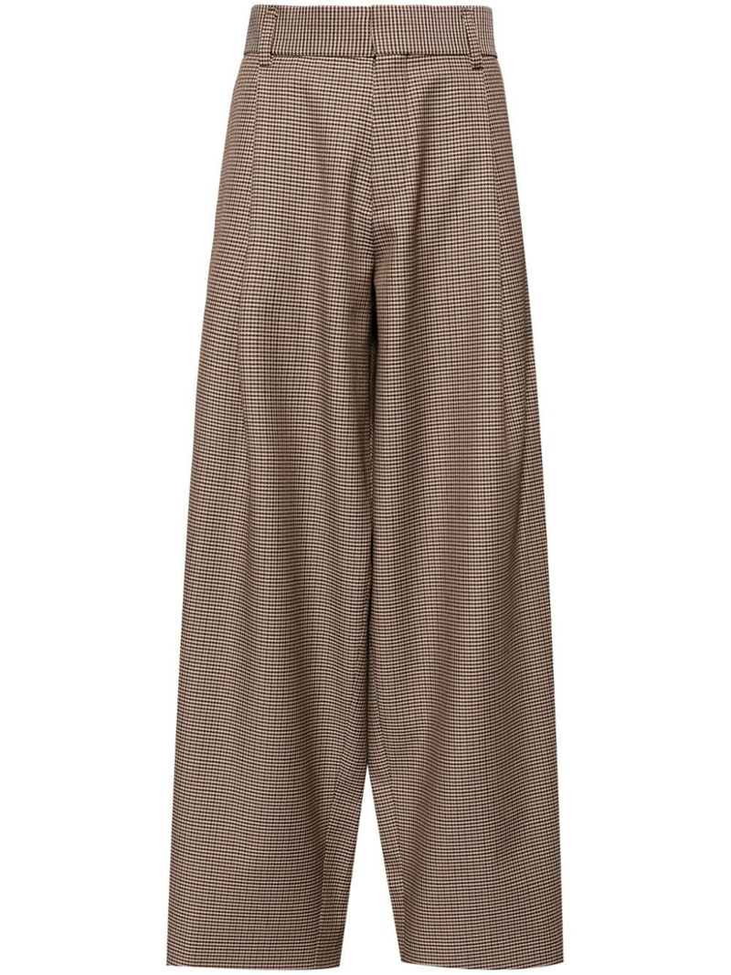 houndstooth wide leg trousers 1