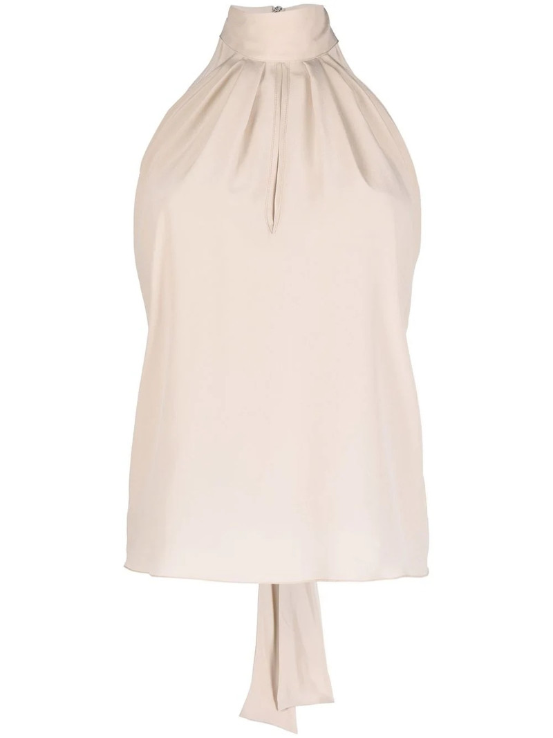 high-neck chiffon top 1
