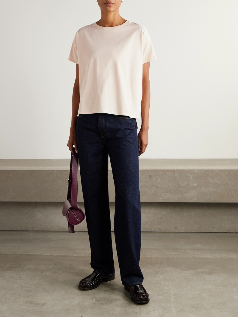 Loulou de Saison Telanto Embroidered Supima Cotton-jersey T-shirt outlook