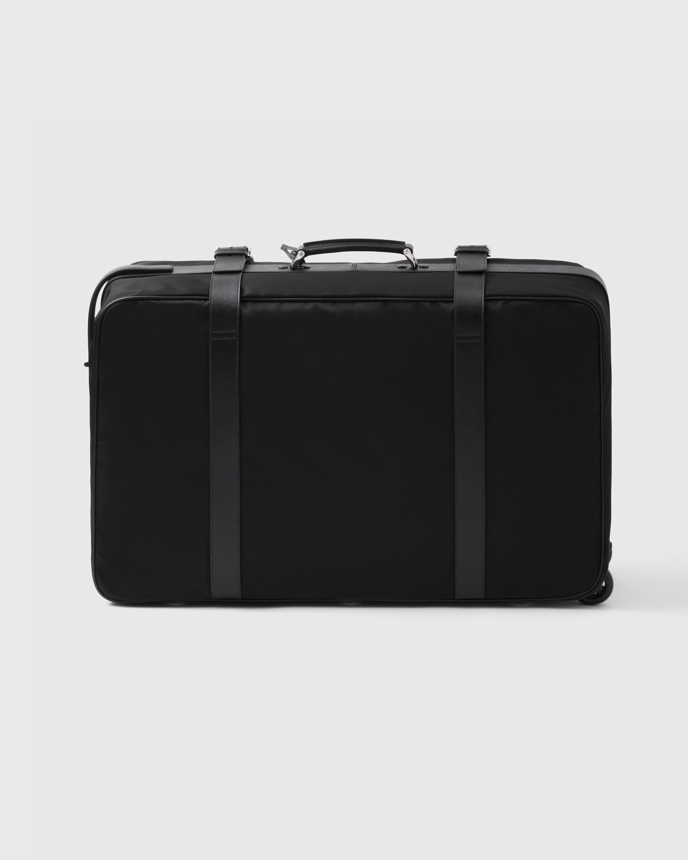 Re-Nylon and Saffiano leather suitcase - 3