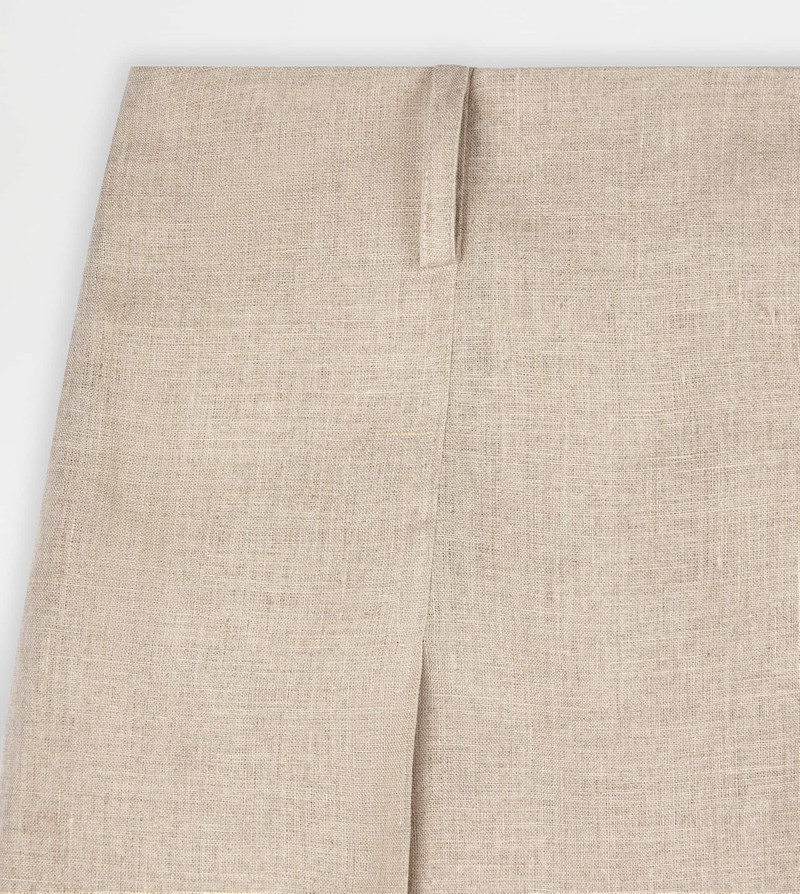 SKIRT IN LINEN - BEIGE 6