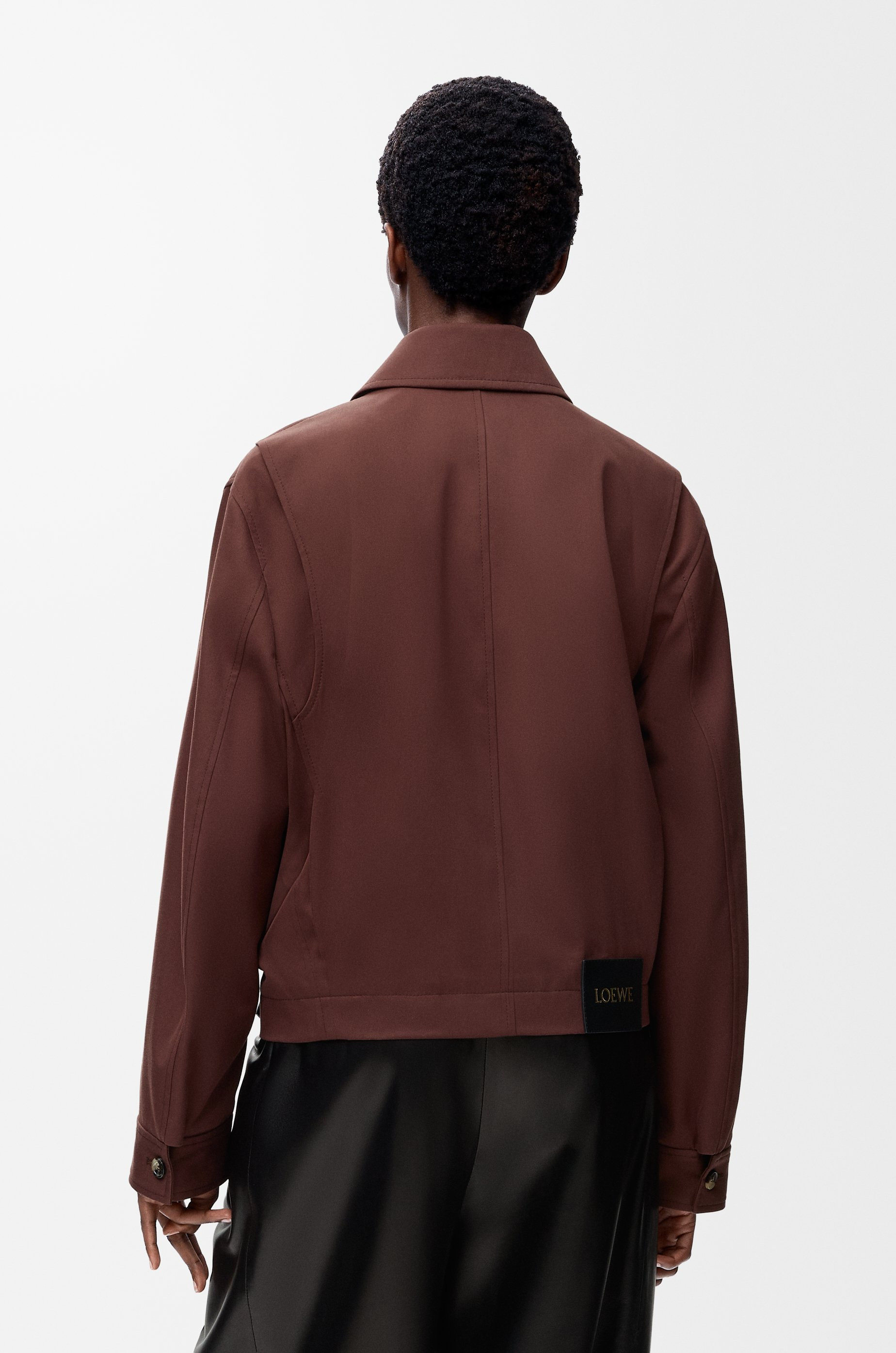 Belted jacket in cotton and silk - 4