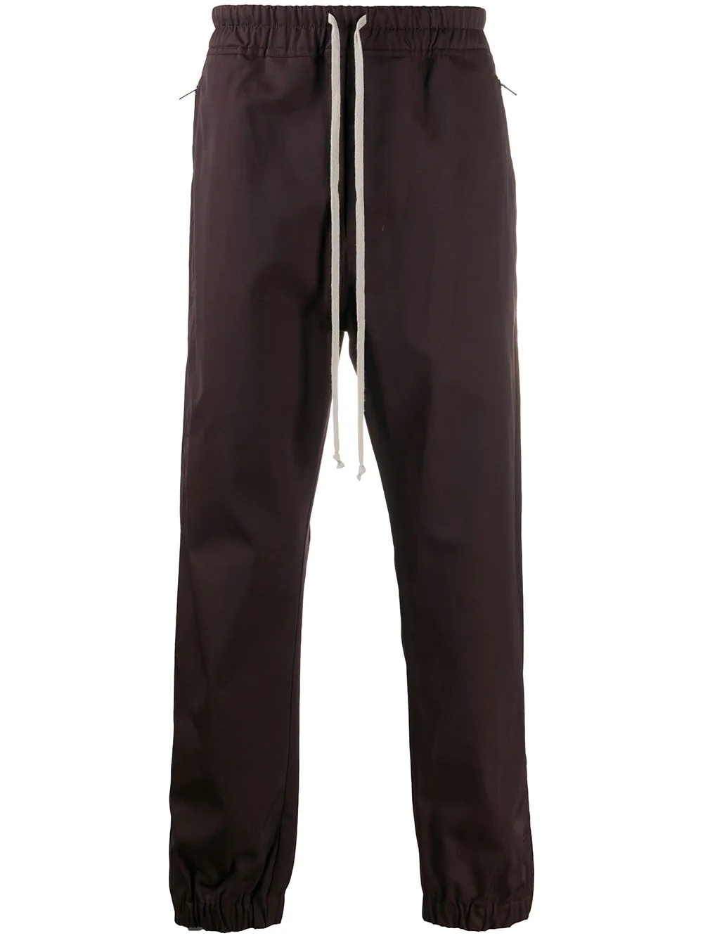 drawstring-waist straight trousers  - 1