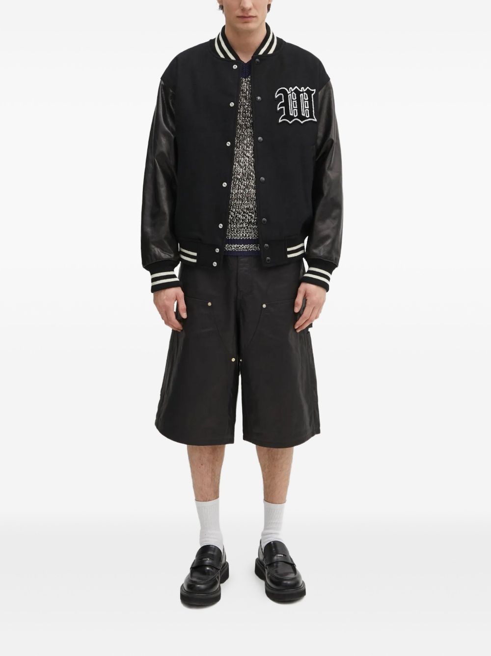 Type-2 contrast-sleeves varsity jacket - 2