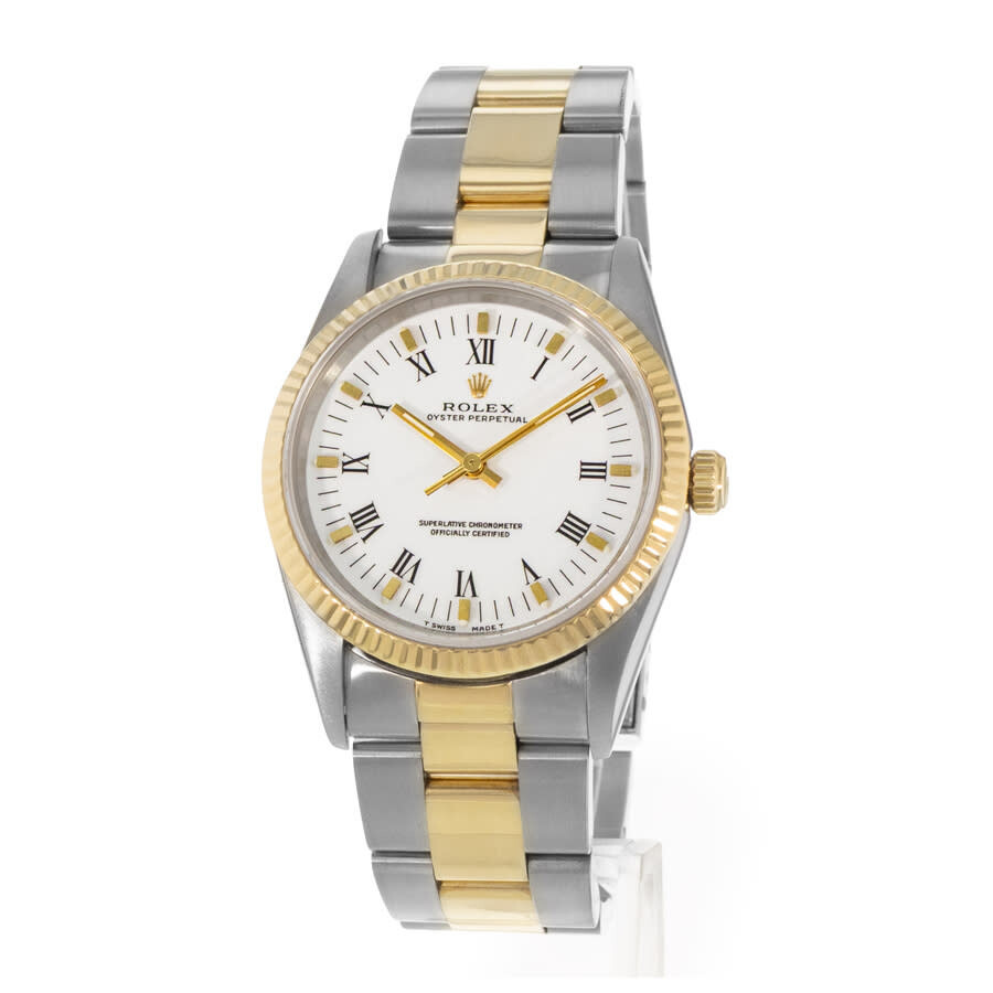 Pre-owned Rolex Oyster Perpetual 34 Automatic White Dial Men's Watch 14233 WSO - 3