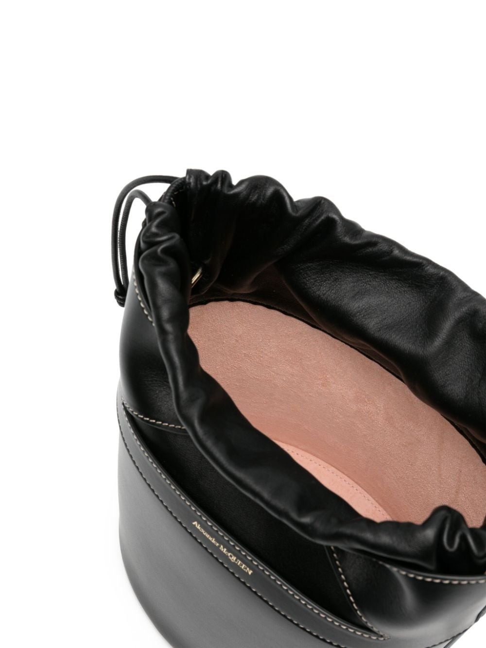 logo-stamp leather bucket bag - 5