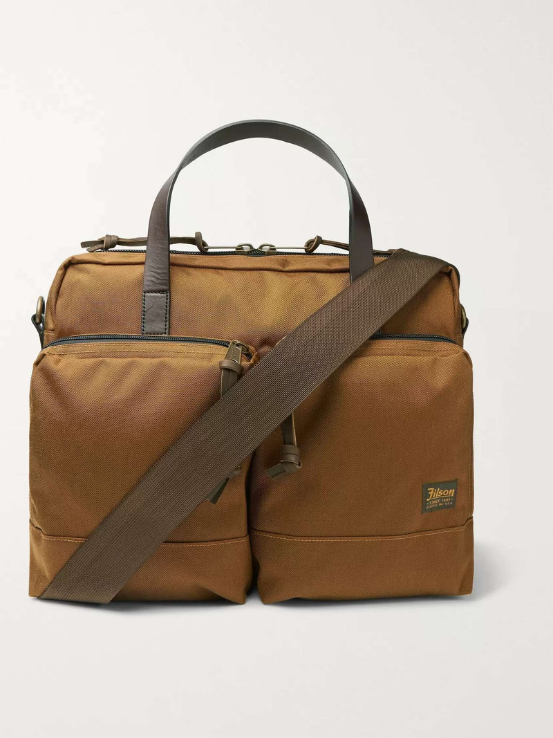 Dryden Leather-Trimmed Nylon Briefcase 1