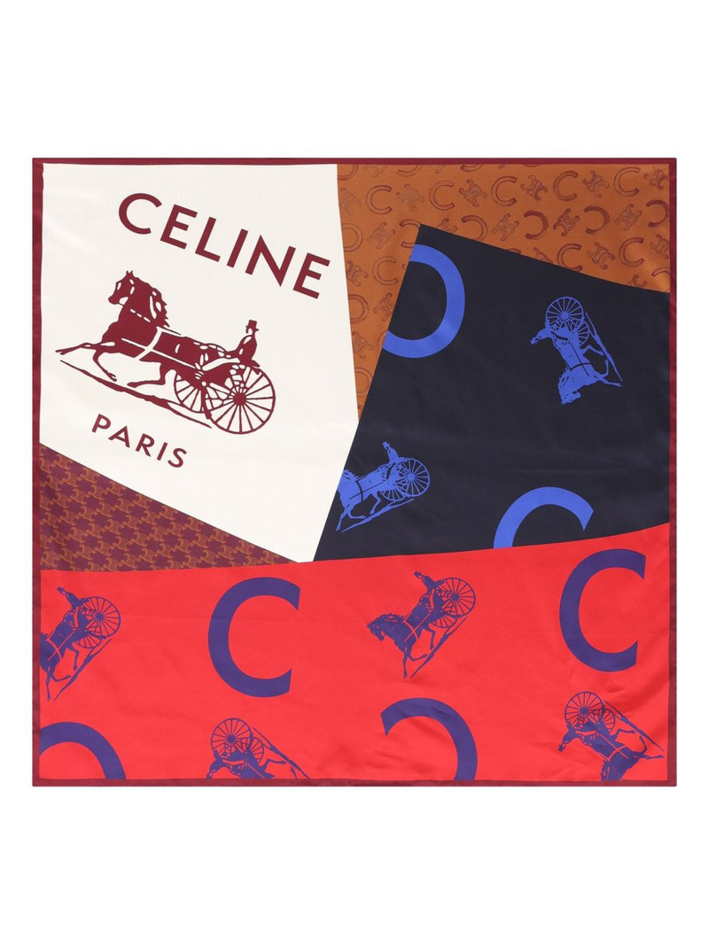 Celine Women Printed Silk Foulard - 1