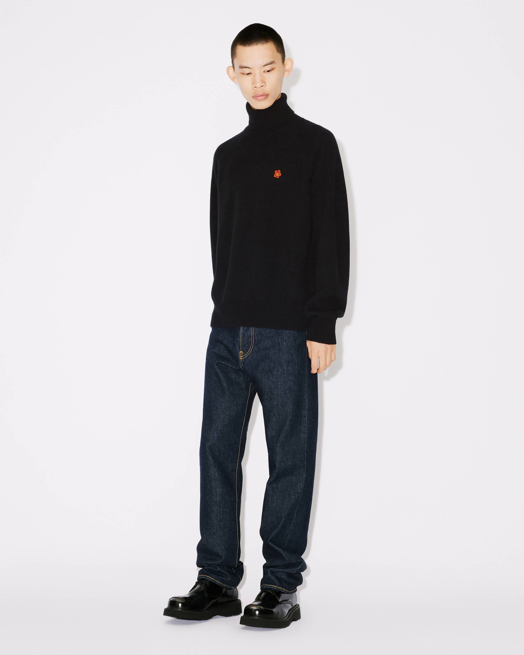 'BOKE FLOWER' Crest roll neck jumper in RWS wool - 5