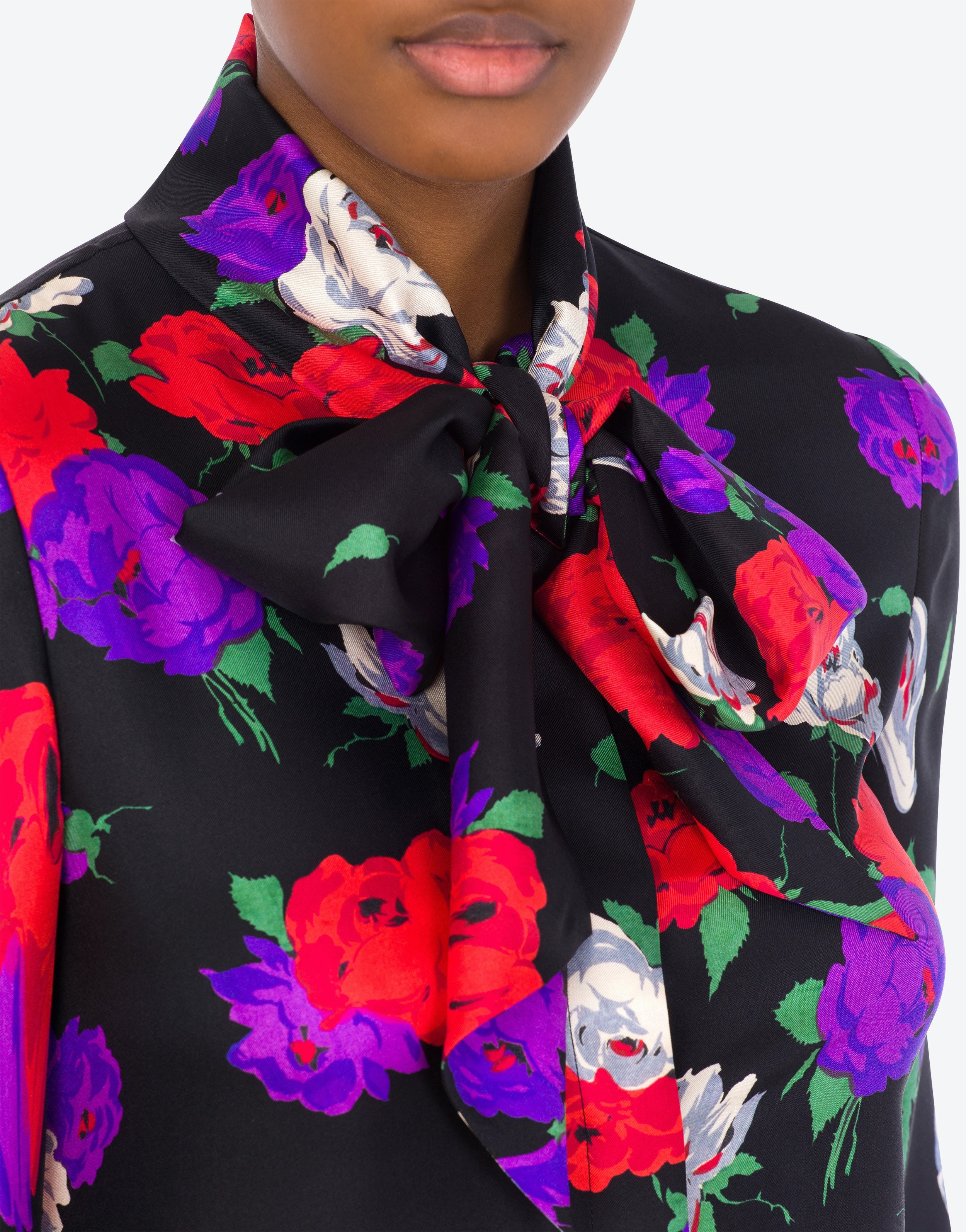 ALLOVER MORPHED FLOWERS TWILL SHIRT - 4