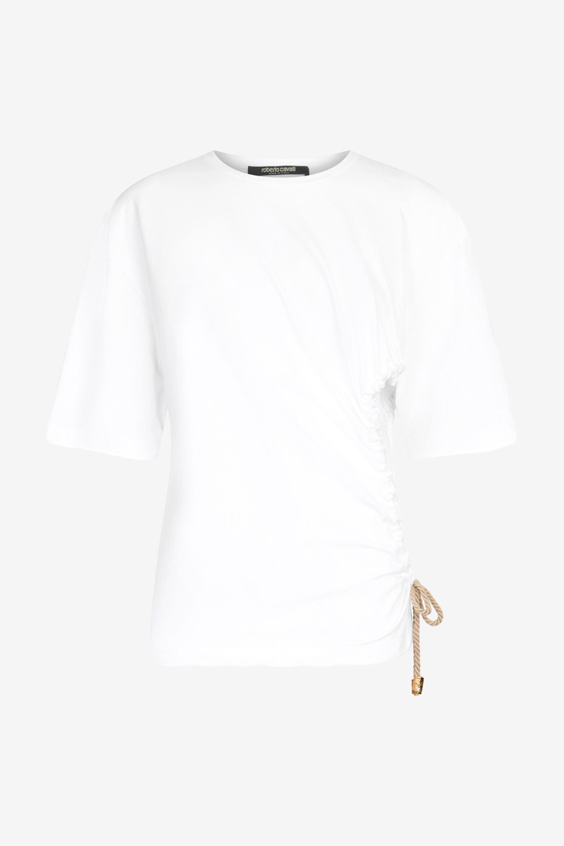 Wall Print T-shirt with Knot 1
