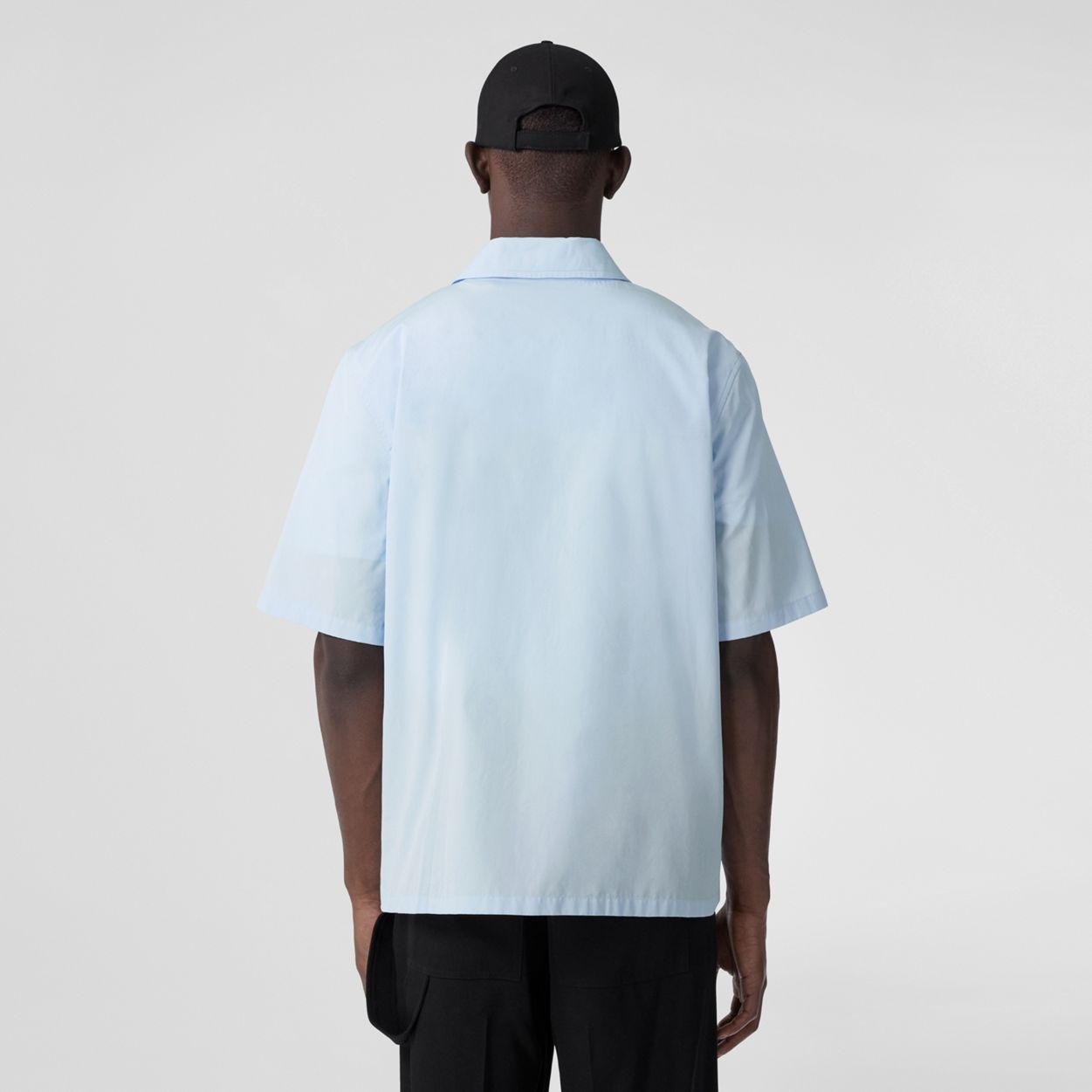 Short-sleeve Embroidered Logo Cotton Shirt - 4