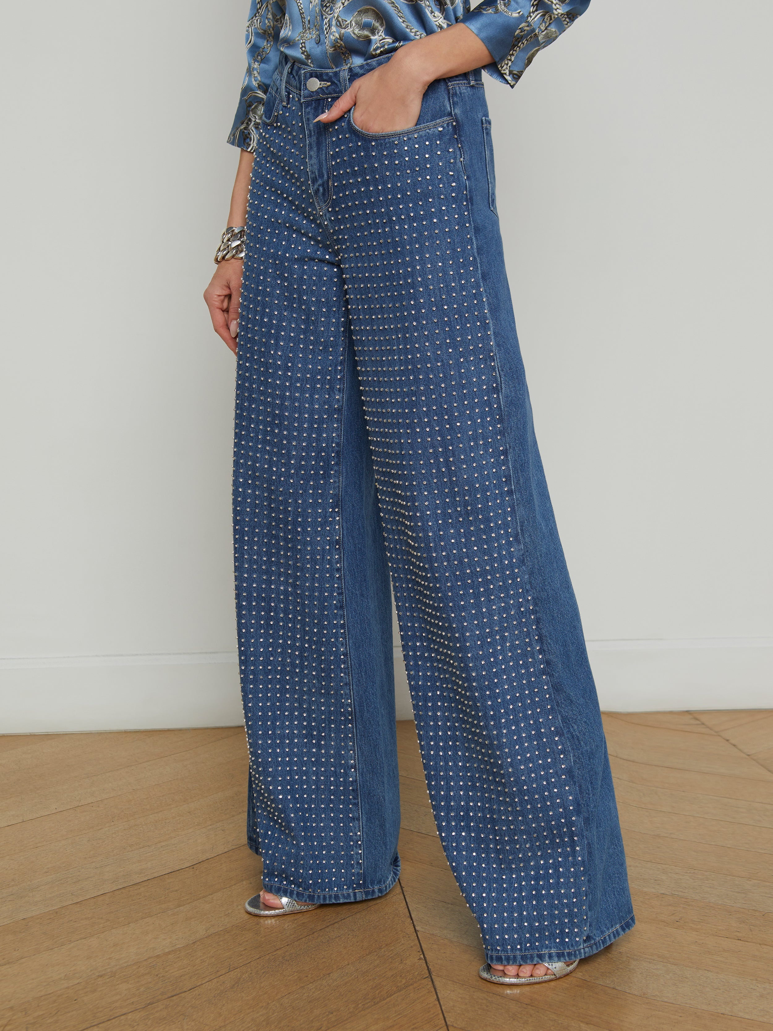 Quincy Crystal Embellished Jean - 5