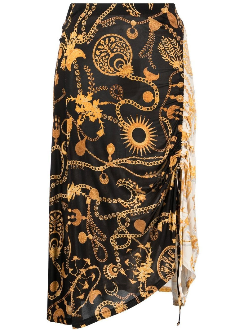 Ornament Moon-print midi skirt 1