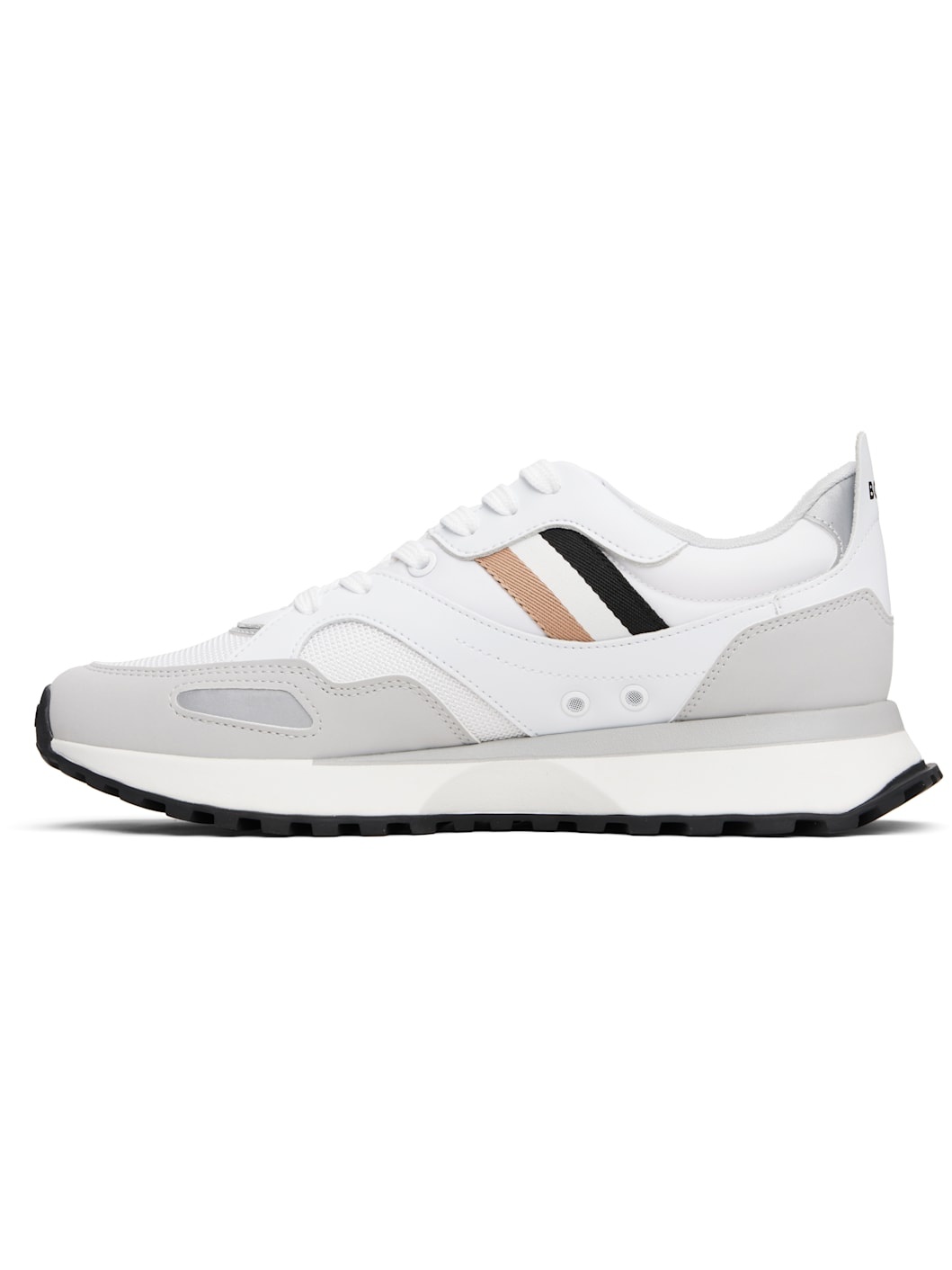 White Running-Style Hybrid Sneakers - 3