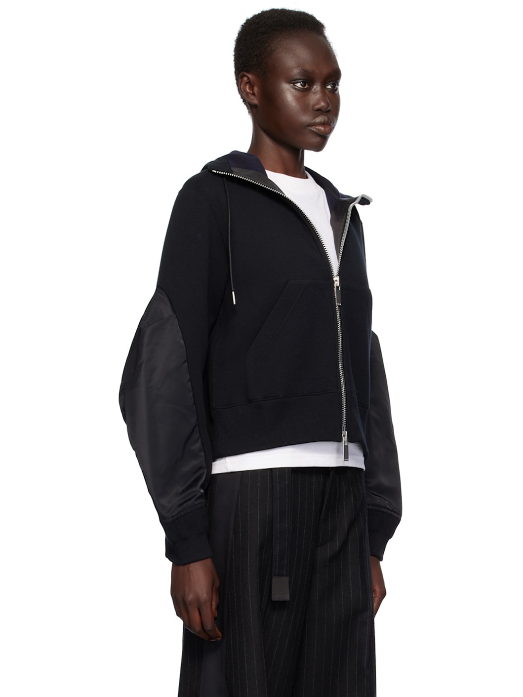Black Sponge Sweat Hoodie - 2