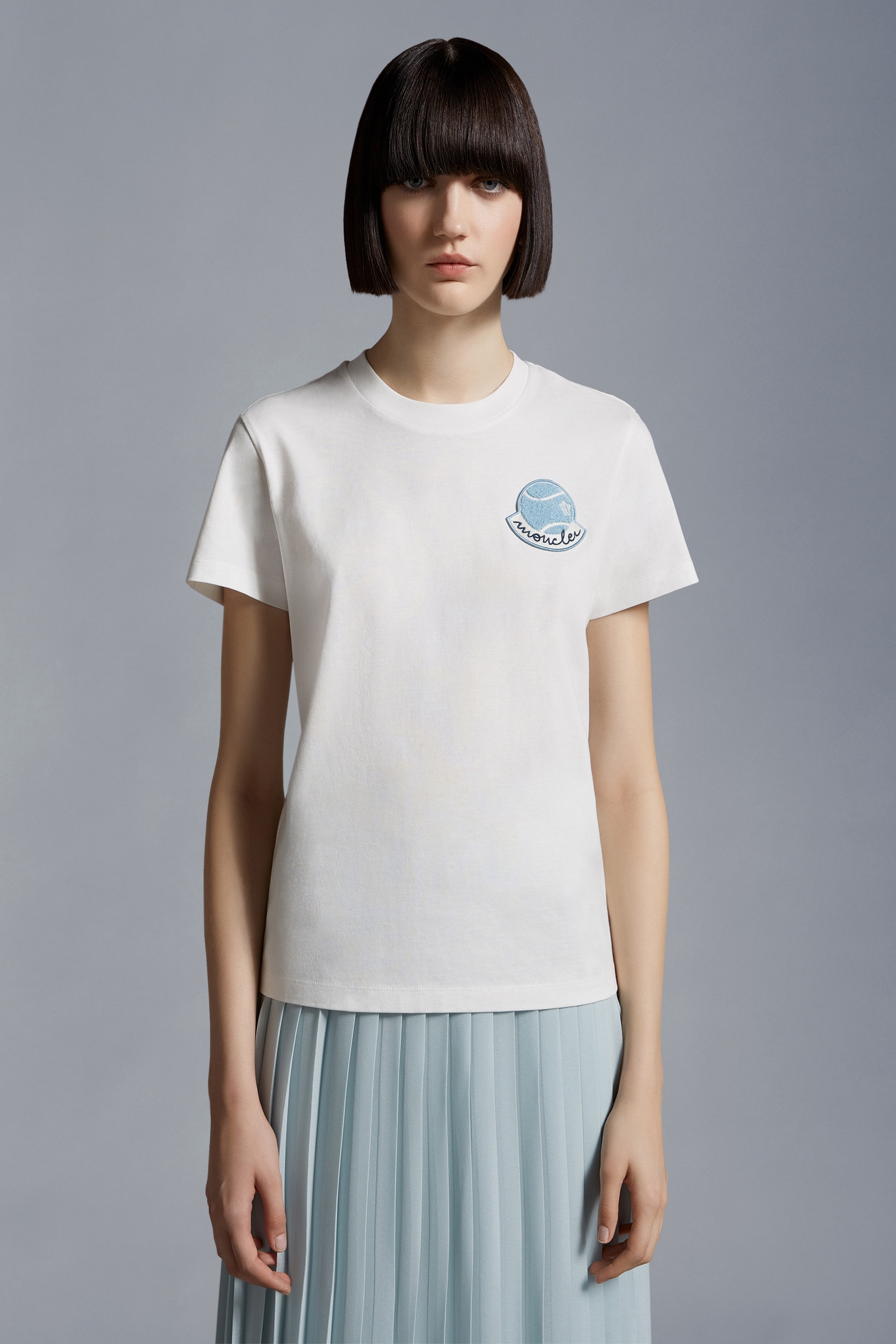 ★【MONCLER】T-SHIRT LOGATA STILE TENNIS★ロゴTシャツ Moncler | Tennis Logo T-Shirt Juniors | Regular Fit T-Shirts