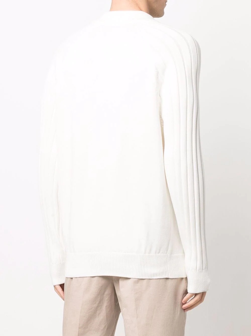 ribbed-knit polo sweater - 4