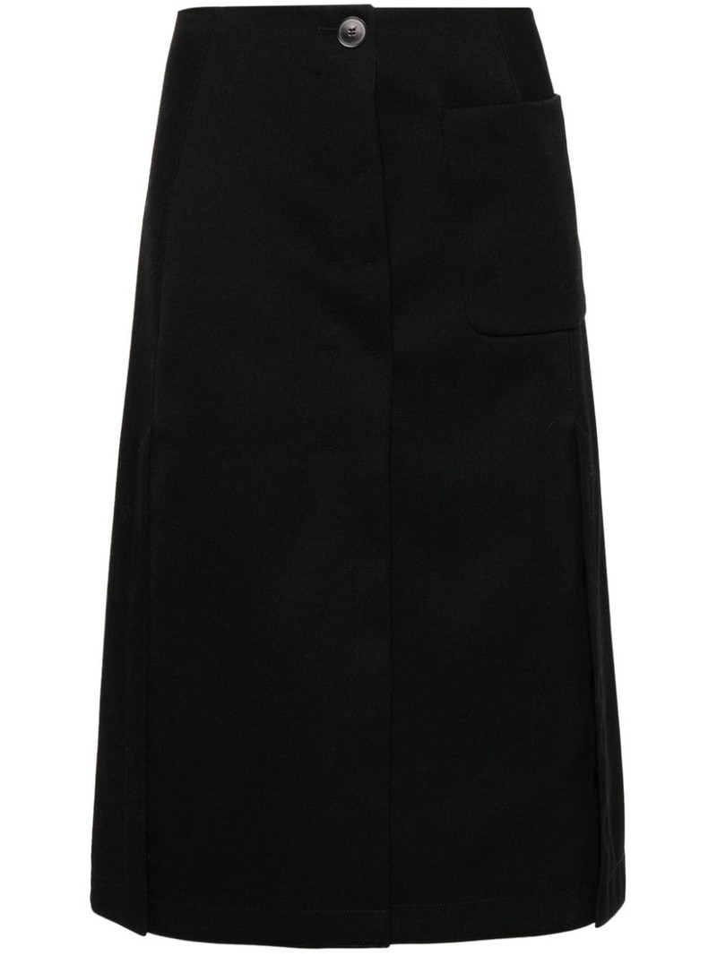 주름을 잡은 tailored midi 스커트 1