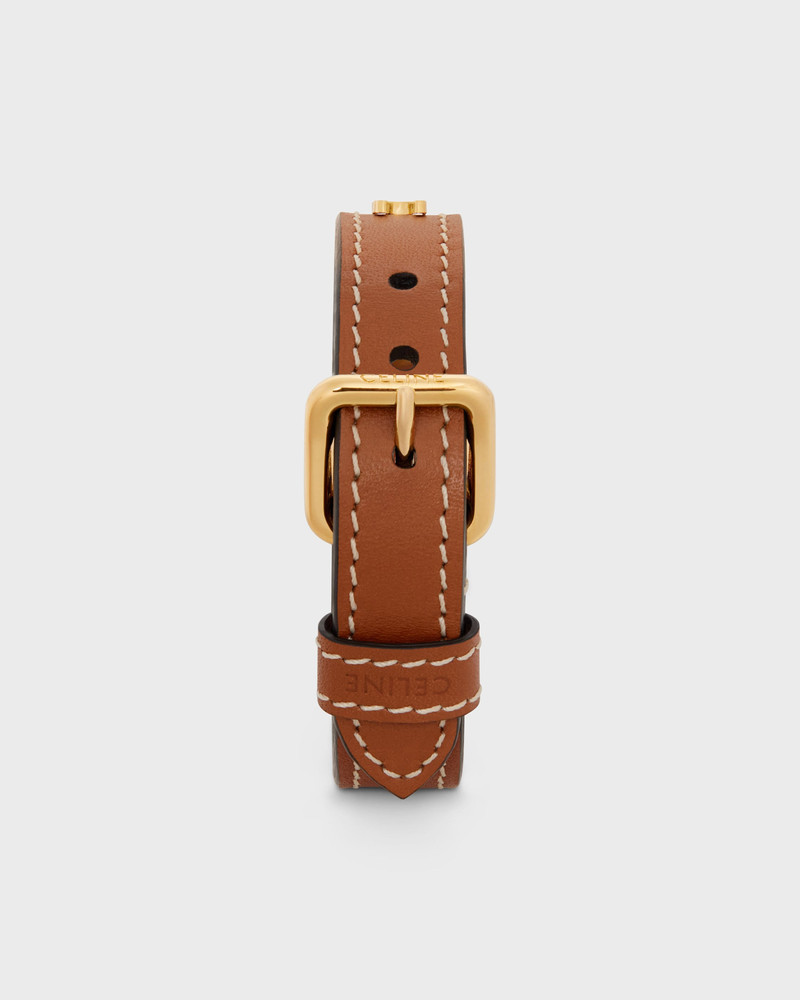 Les Cuirs Celine Bracelet in Calfskin and Brass with Gold Finish 3