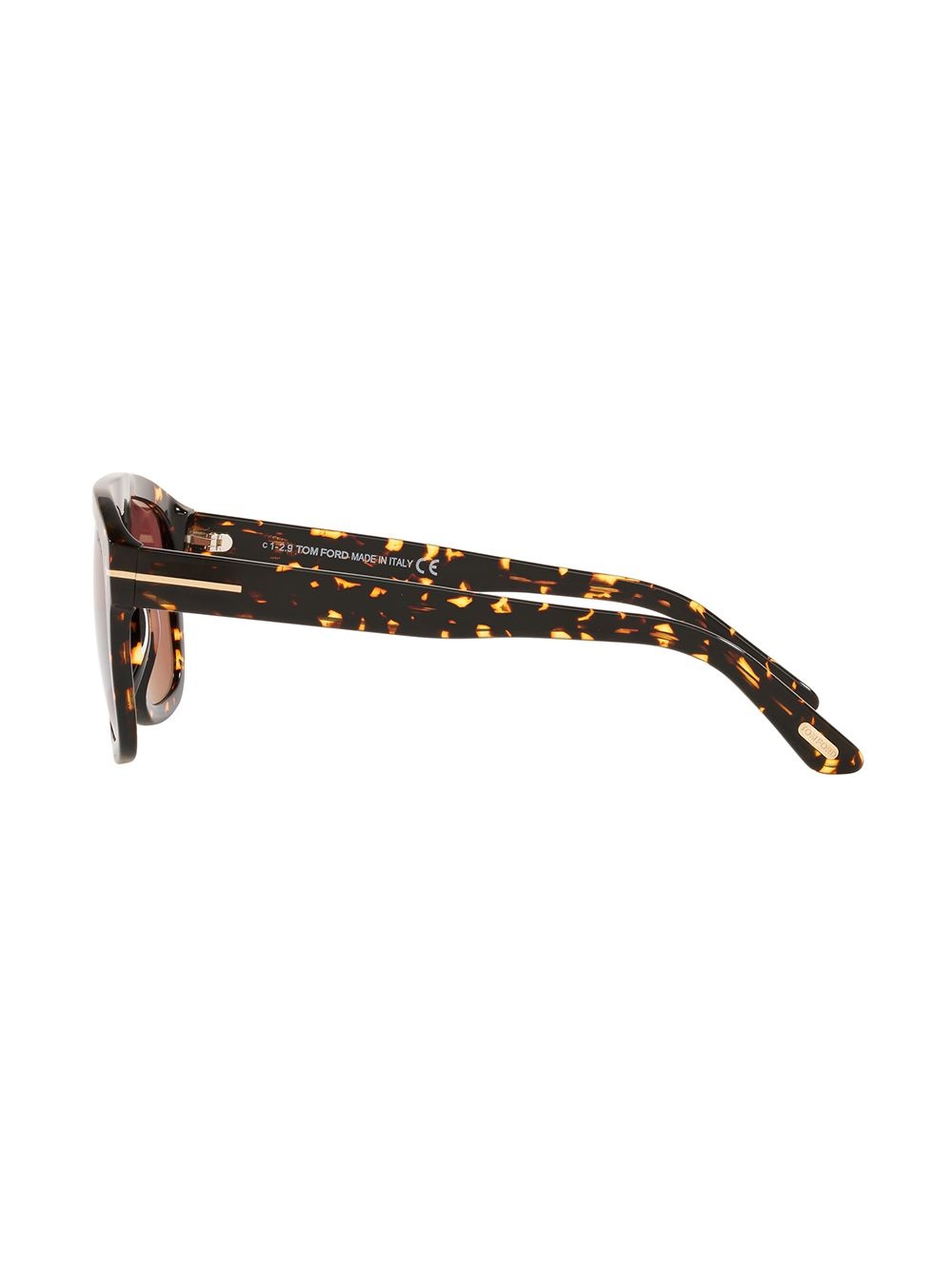 tortoiseshell-effect oversize-frame sunglasses - 3