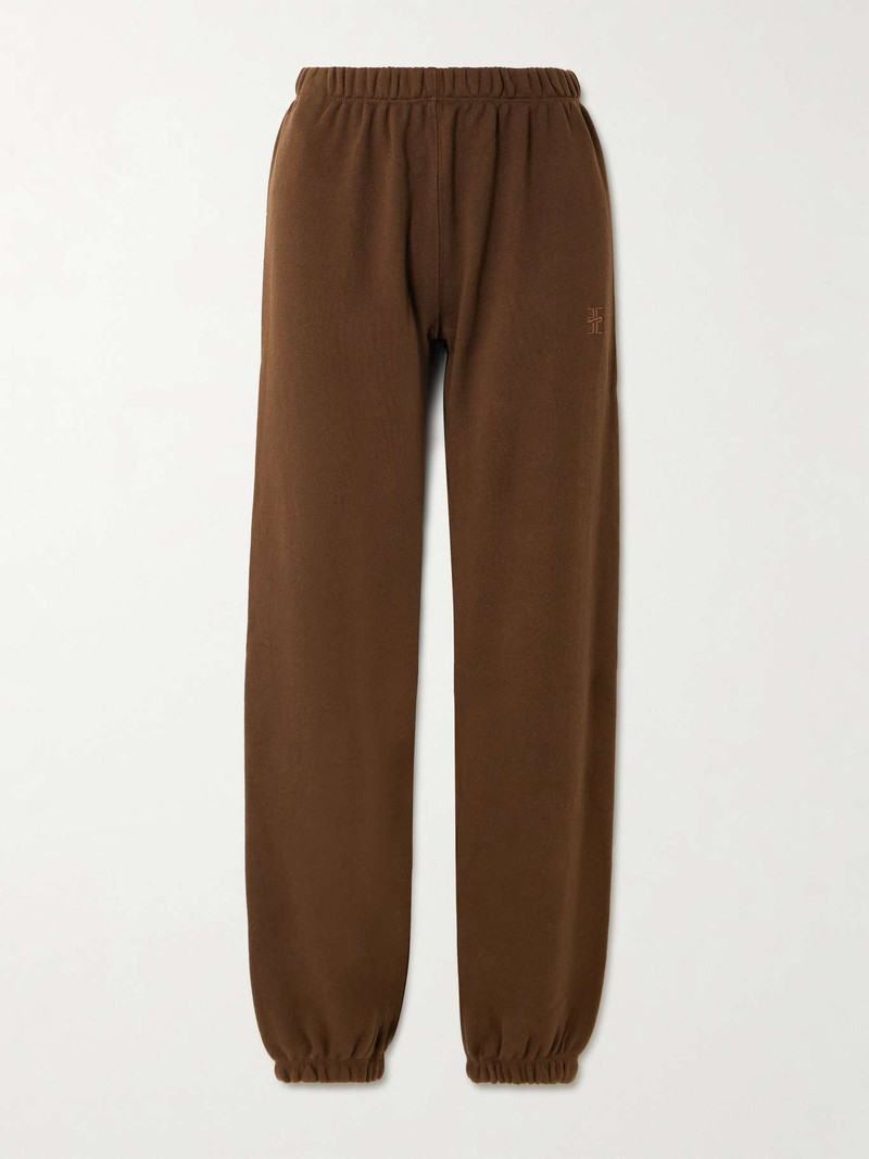 Cotton and modal-blend jersey tapered track pants - 1