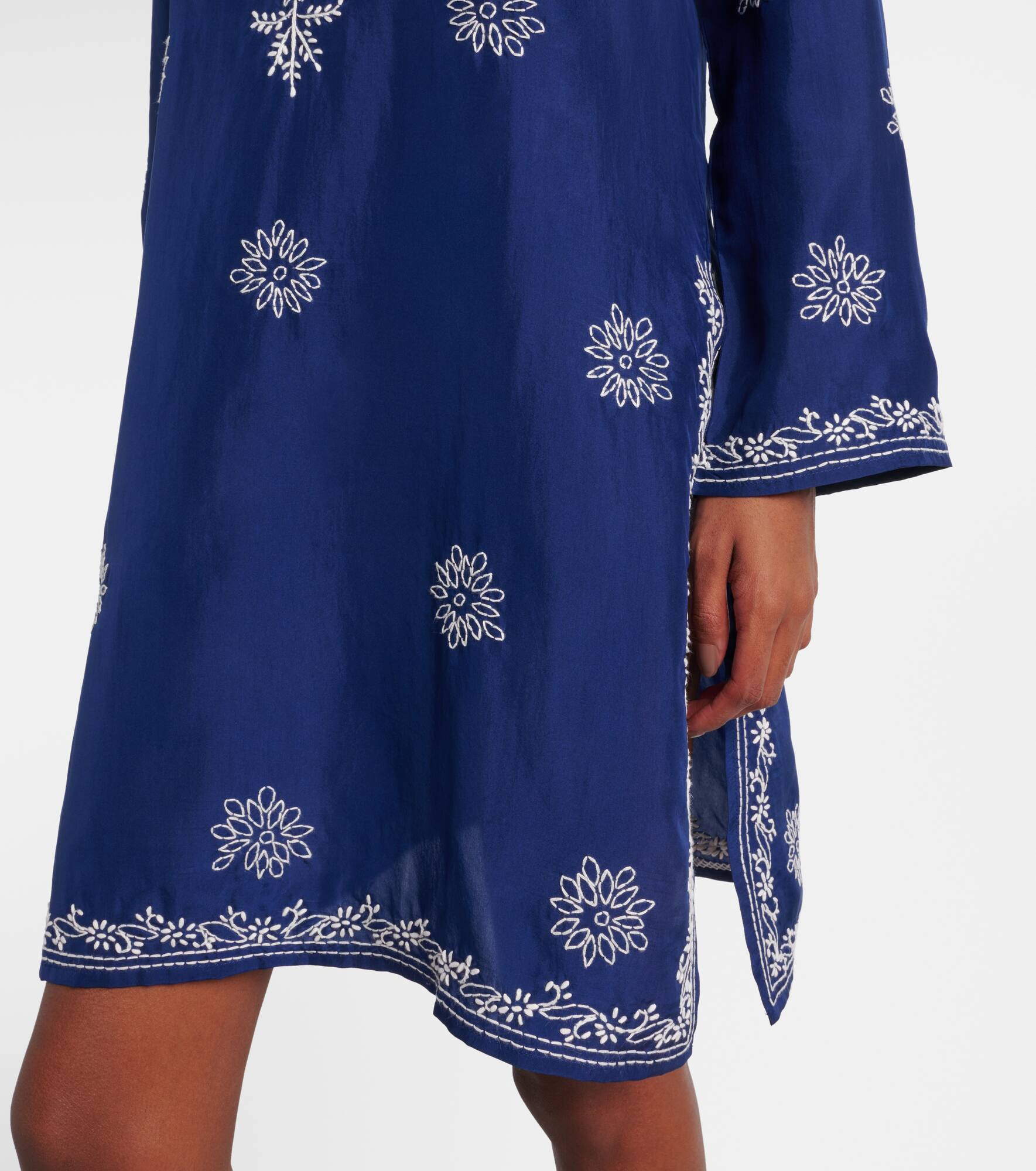 Embroidered silk tunic - 5