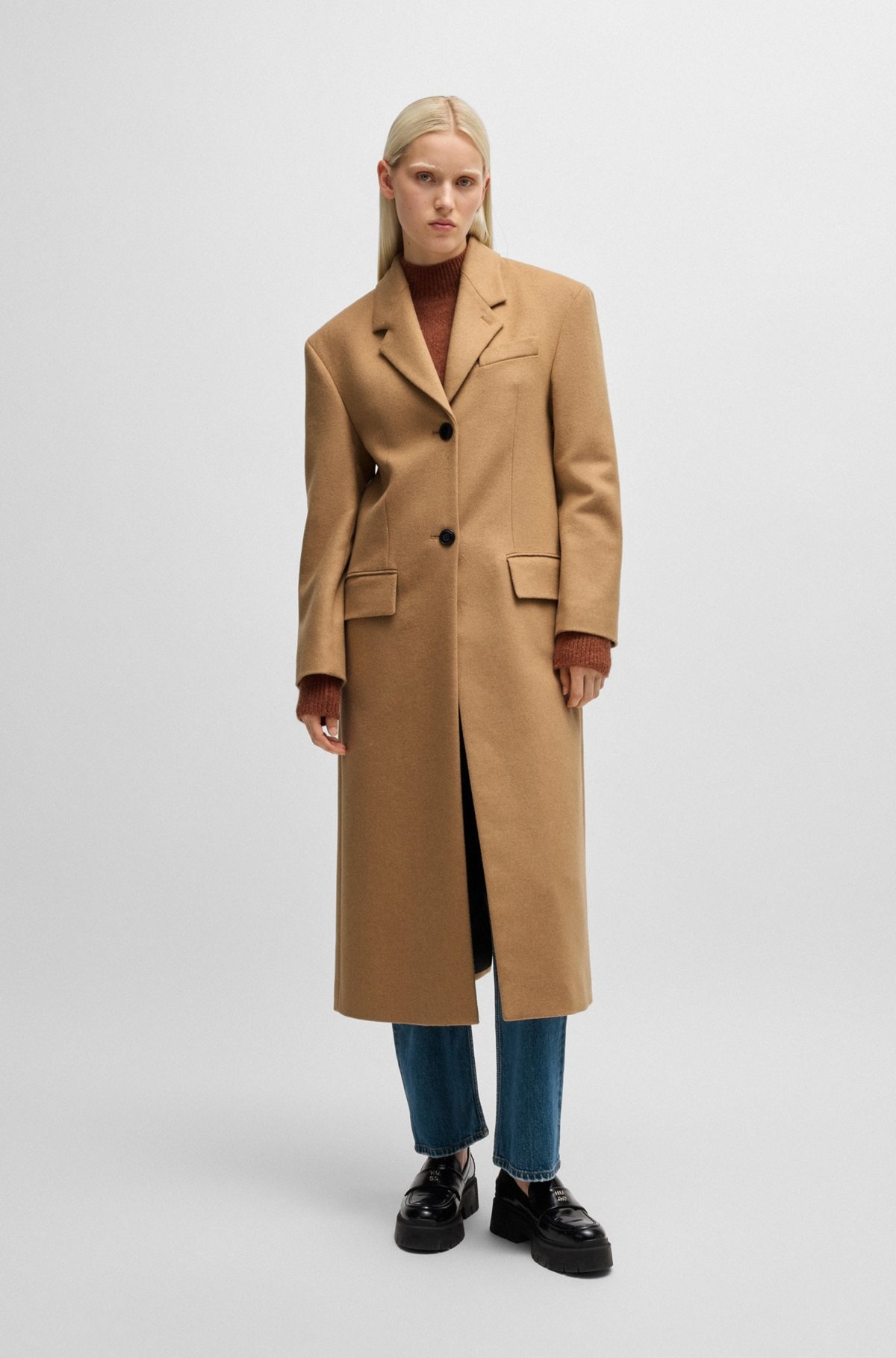 OVERSIZE-FIT COAT WITH SIGNATURE LINING IN WOOL - 2