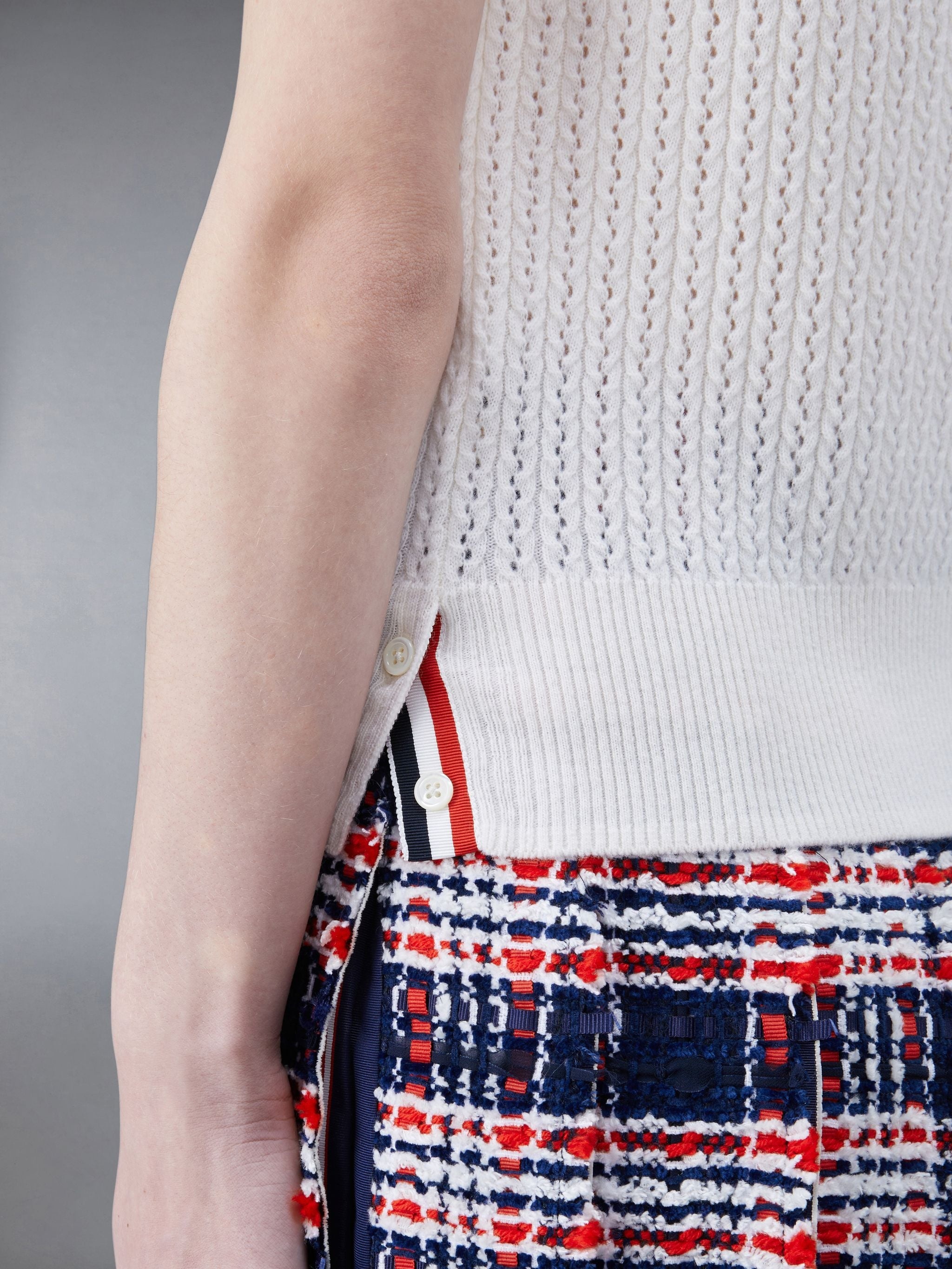 Merino Hand Embroidered Sleeveless Turtleneck - 6