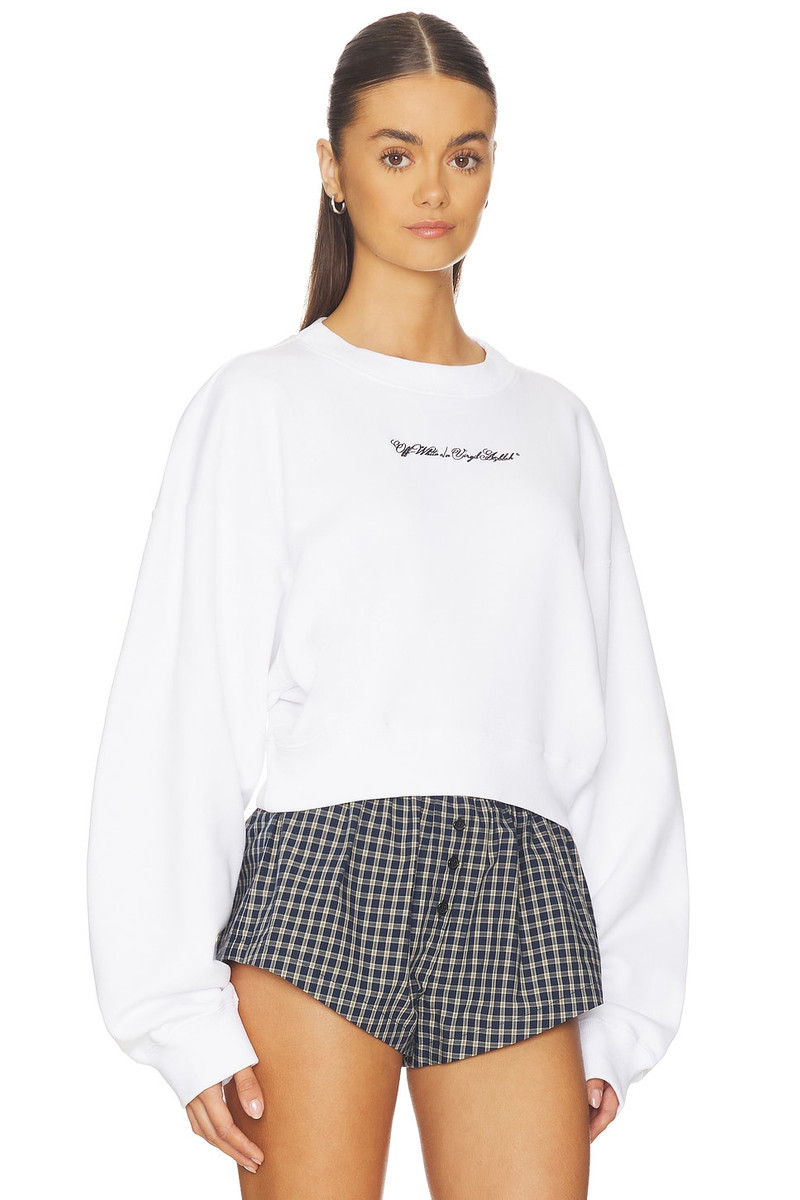 Off-White Embroidered Arrow Script Sweatshirt outlook
