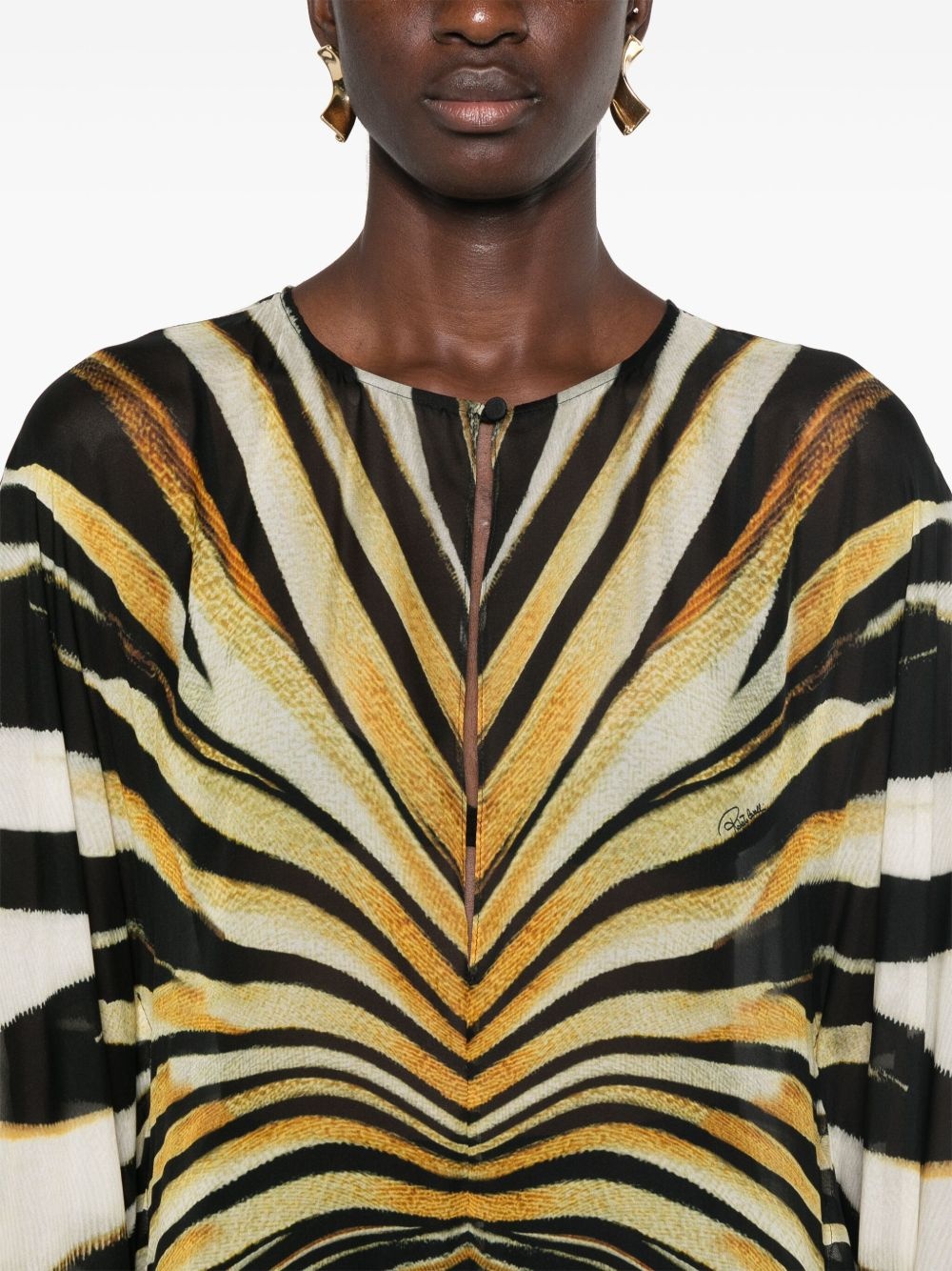 silk kaftan dress - 5