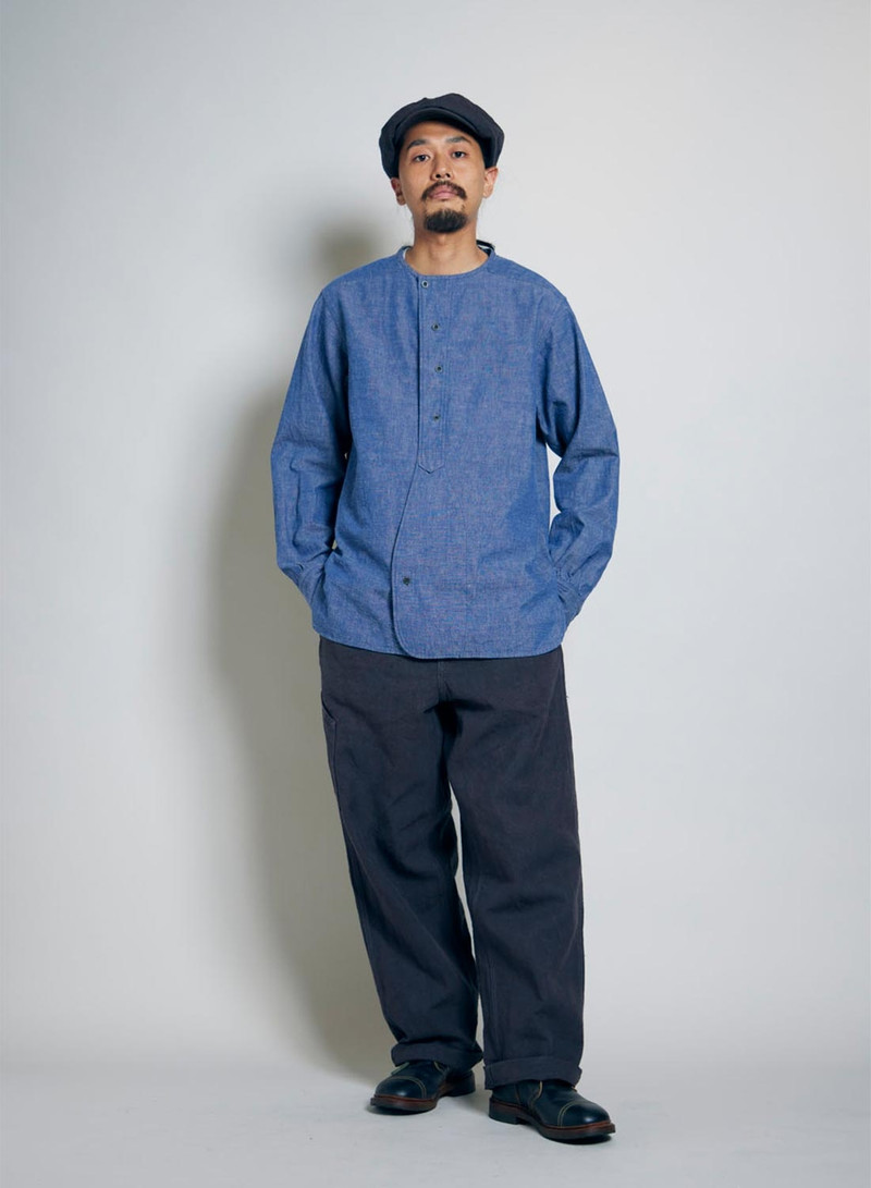 Nigel Cabourn French Army Shirt in Navy outlook