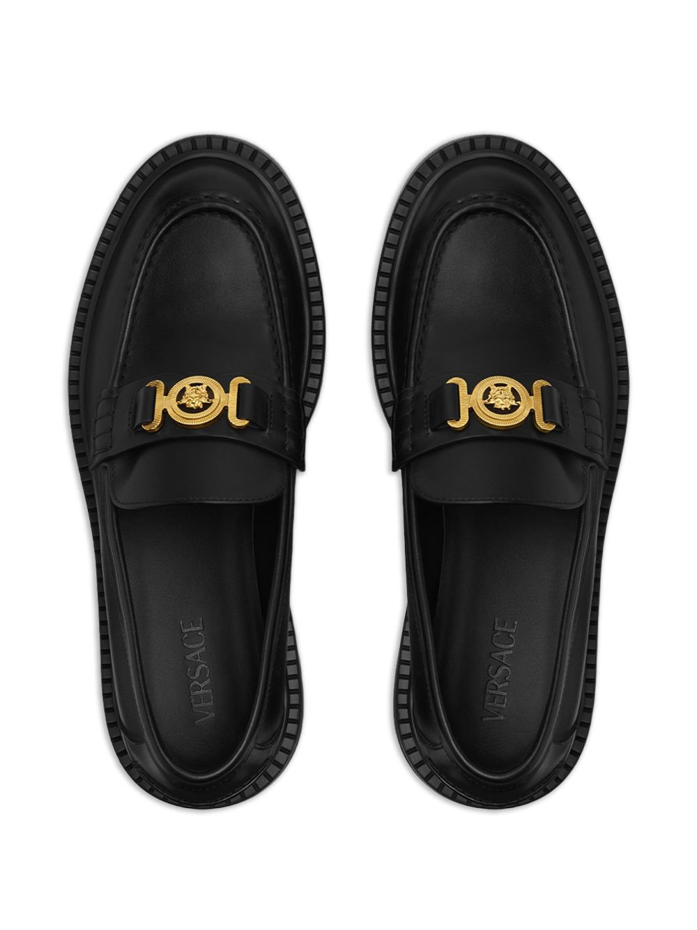 Medusa-plaque platform loafers - 3