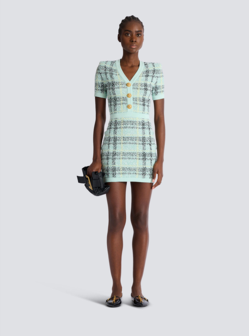 Balmain Short glitter tweed dress outlook