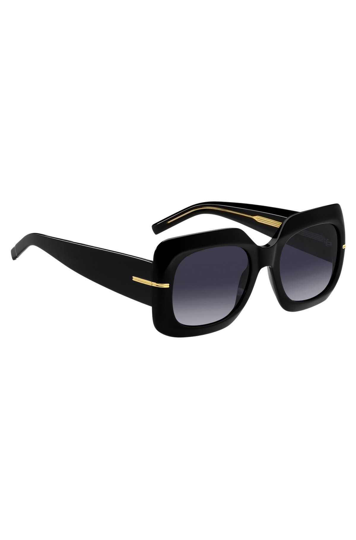 BLACK-ACETATE SUNGLASSES WITH GOLD-TONE HINGES - 4