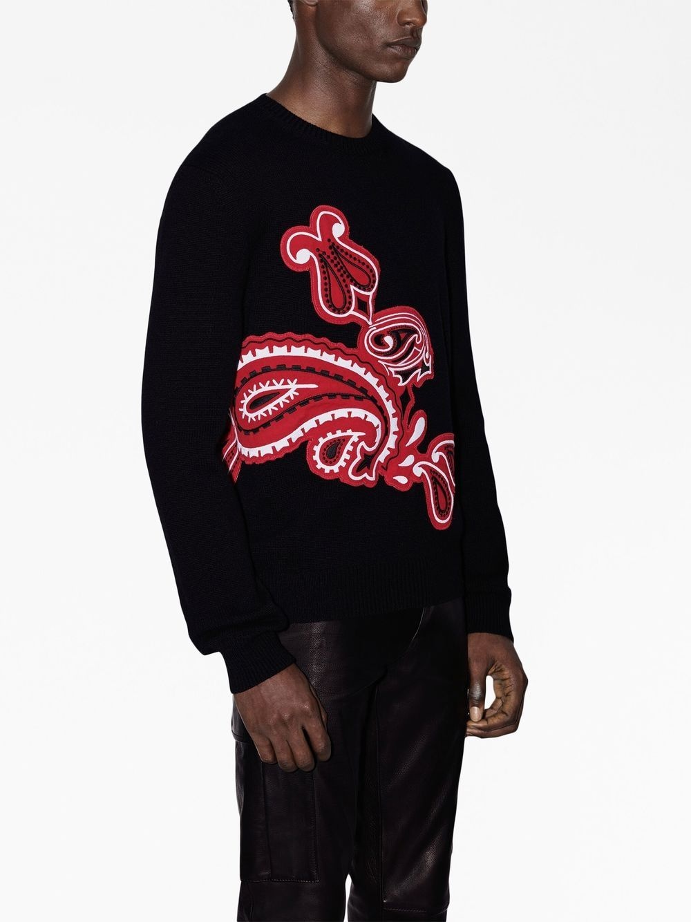 bandana-appliqué long-sleeve sweatshirt - 3