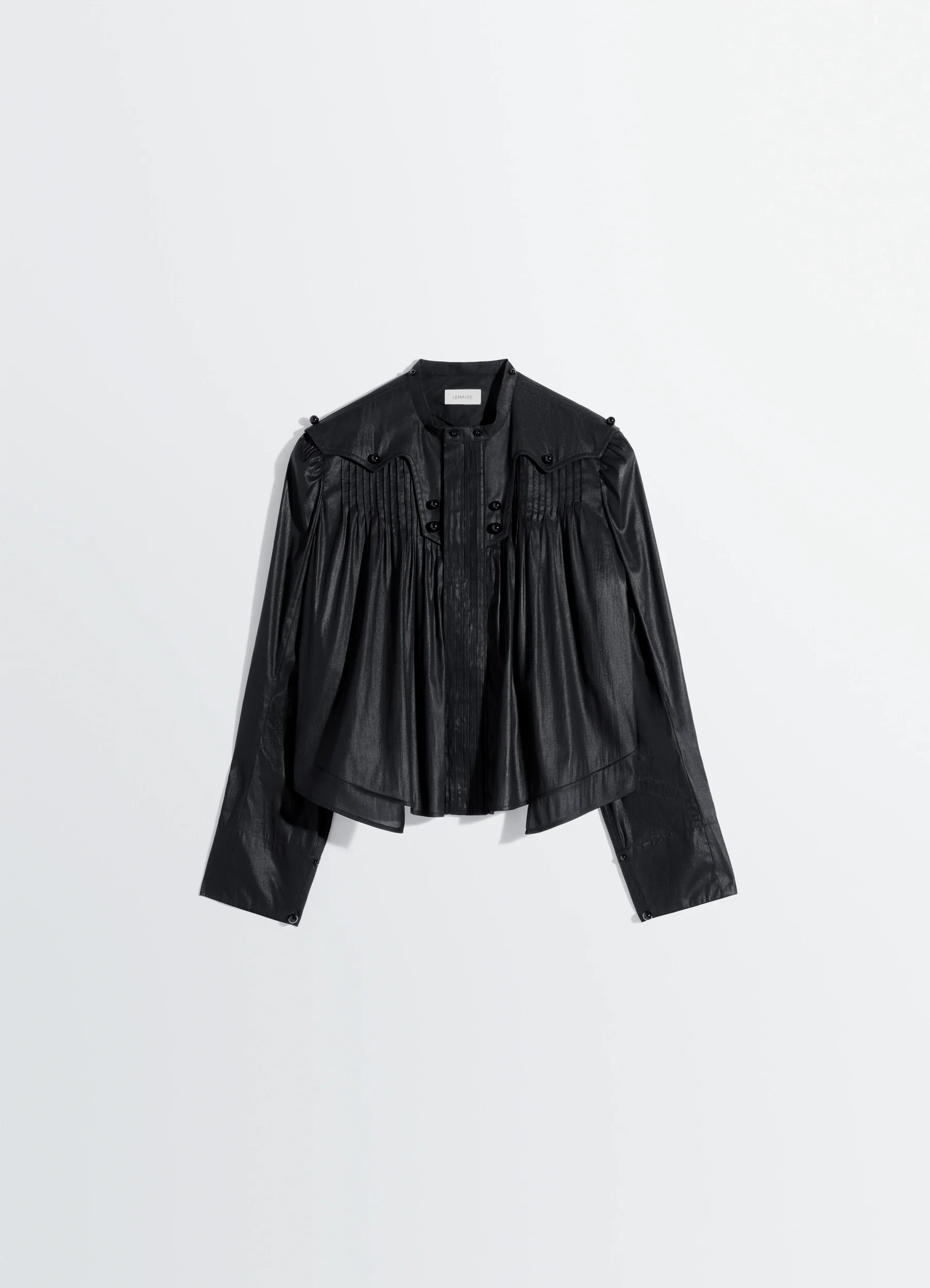 PLEATED BLOUSE IN CHINTZED TOILE - 1