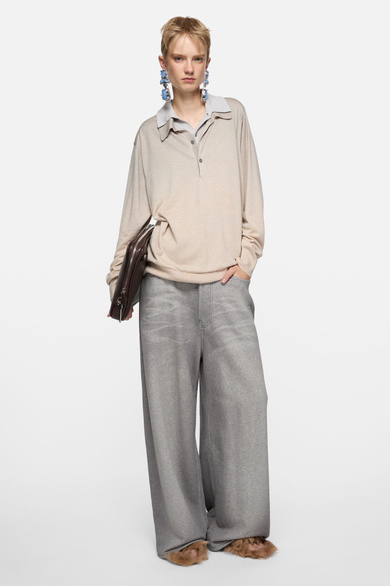 Acne Studios Layered silk knit - Beige/grey outlook