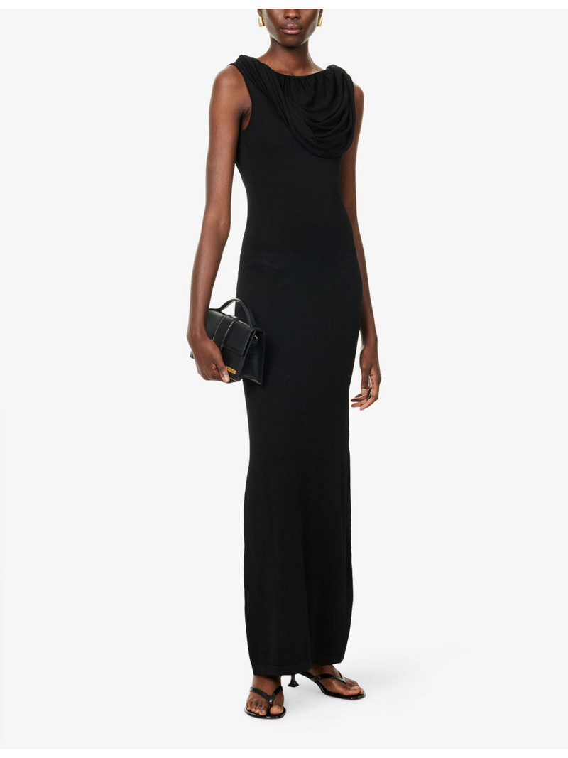 AYA MUSE Cowl-Neck Sleeveless Knitted Maxi Dress outlook