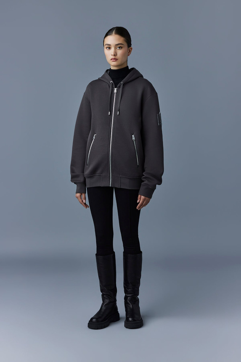 MACKAGE KRYS Zip-up with velvet embroidery outlook