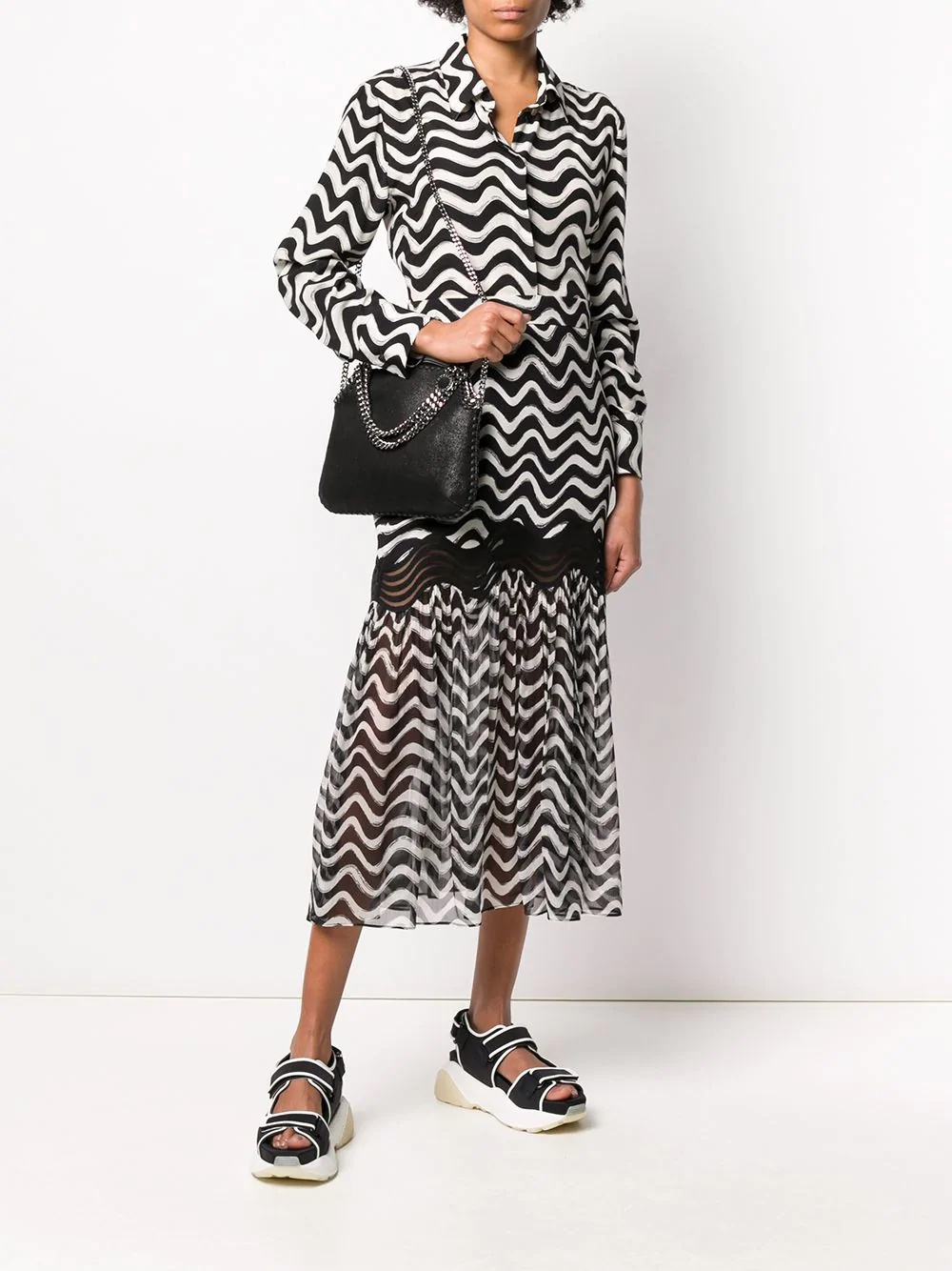 chevron print midi skirt - 2