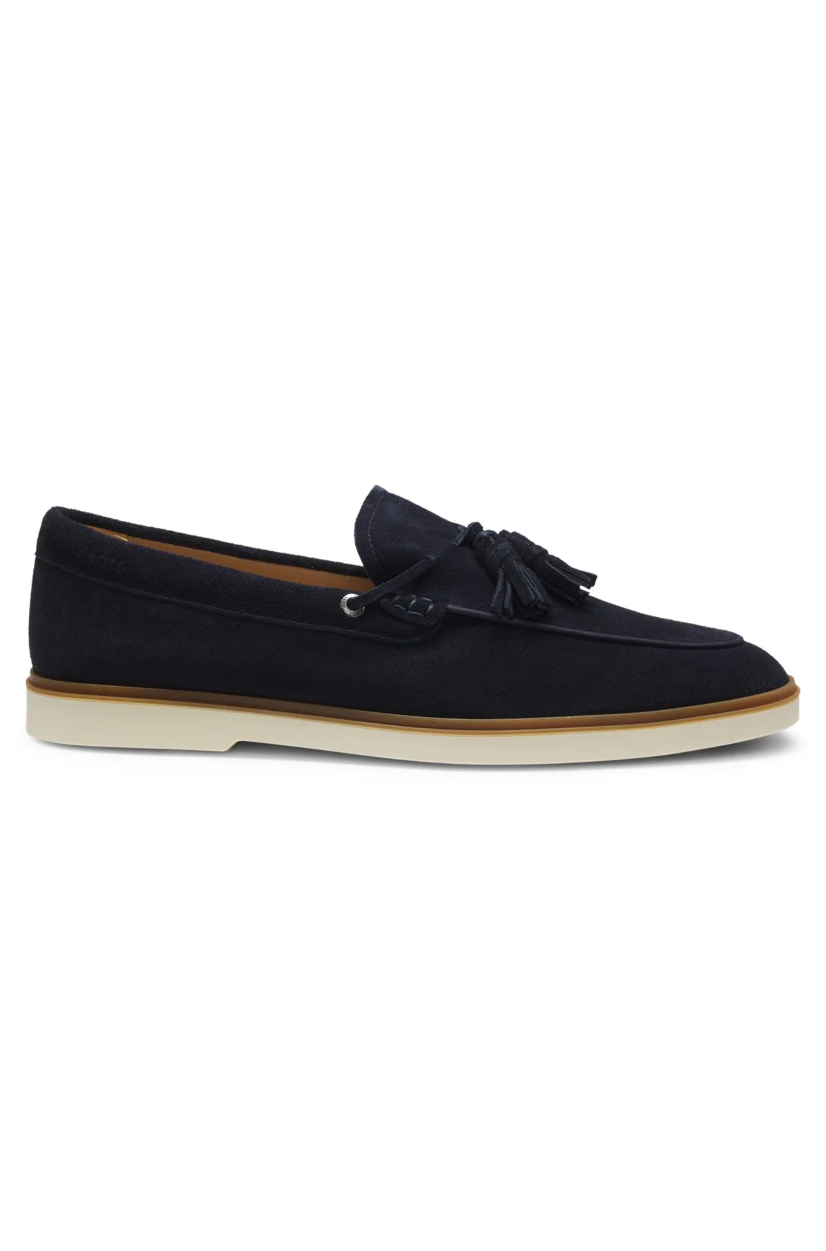 SUEDE LOAFERS WITH TASSEL TRIM - 1