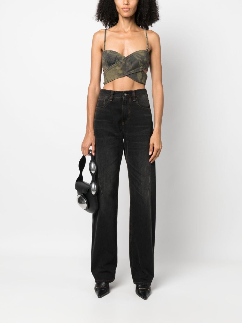 tie-dye cropped top - 2
