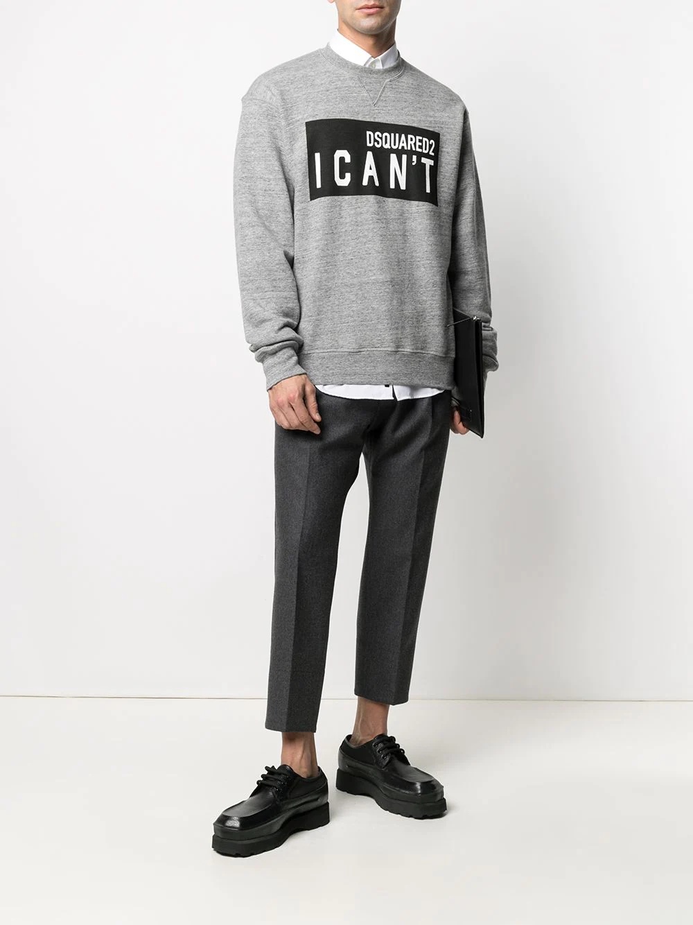 slogan-print sweatshirt - 2