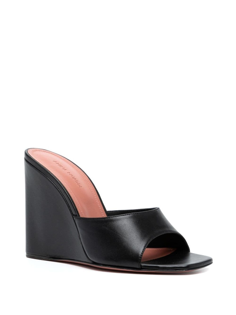 Amina Muaddi Lupida 110mm wedge mules outlook