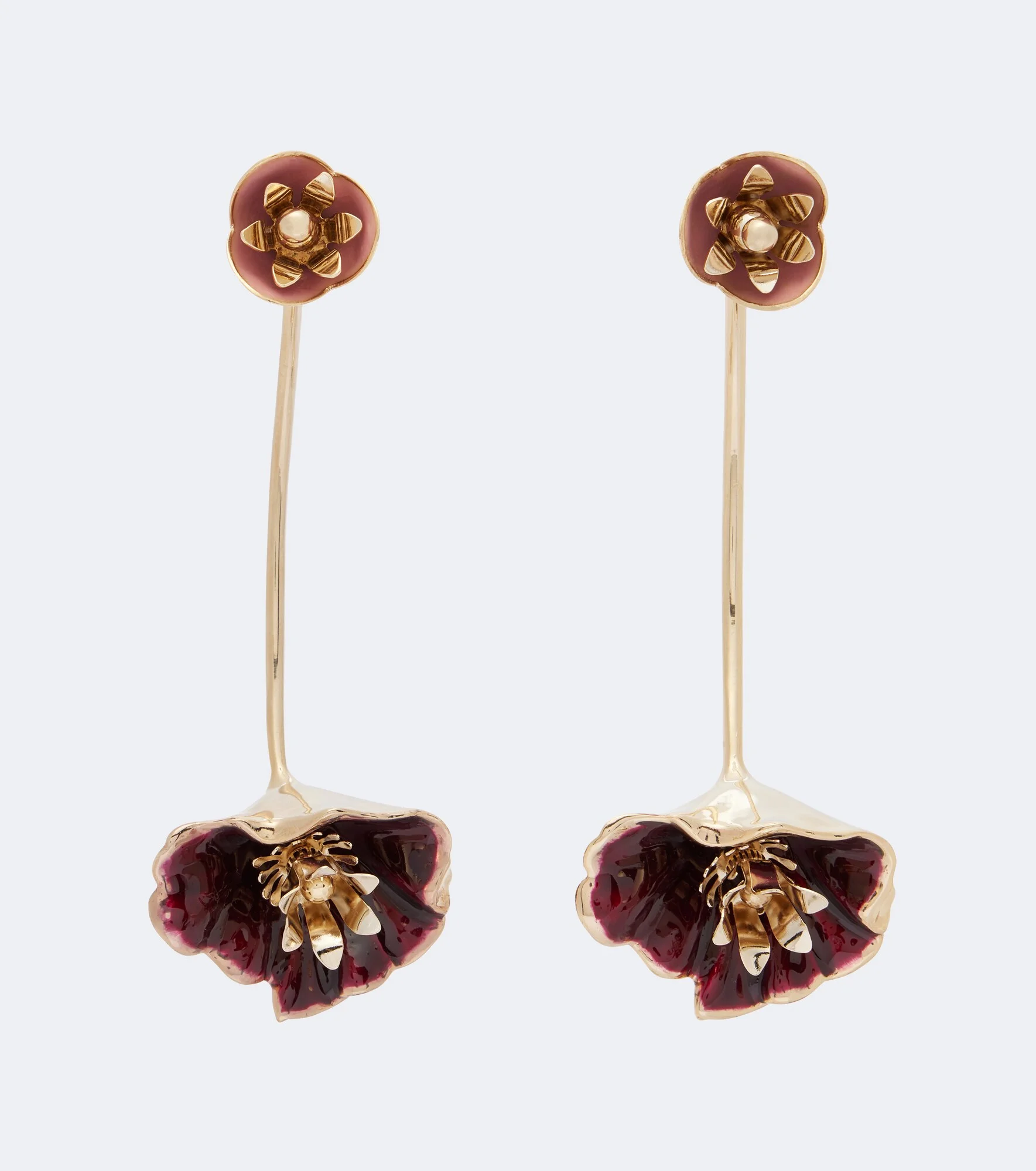 Floral drop earrings - 1